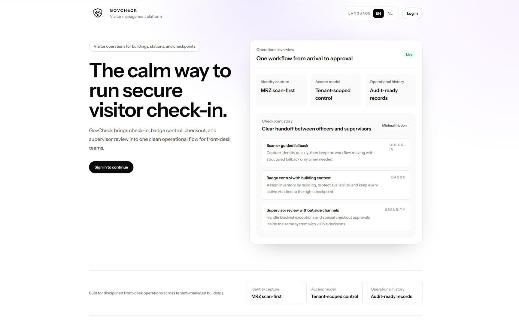 GovCheck dashboard